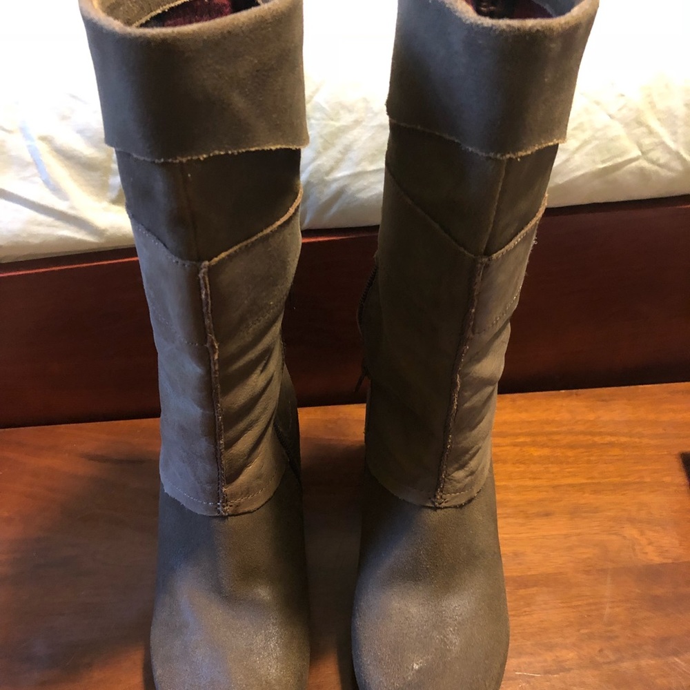 Brown Leather Toto Womens Boots 7.5